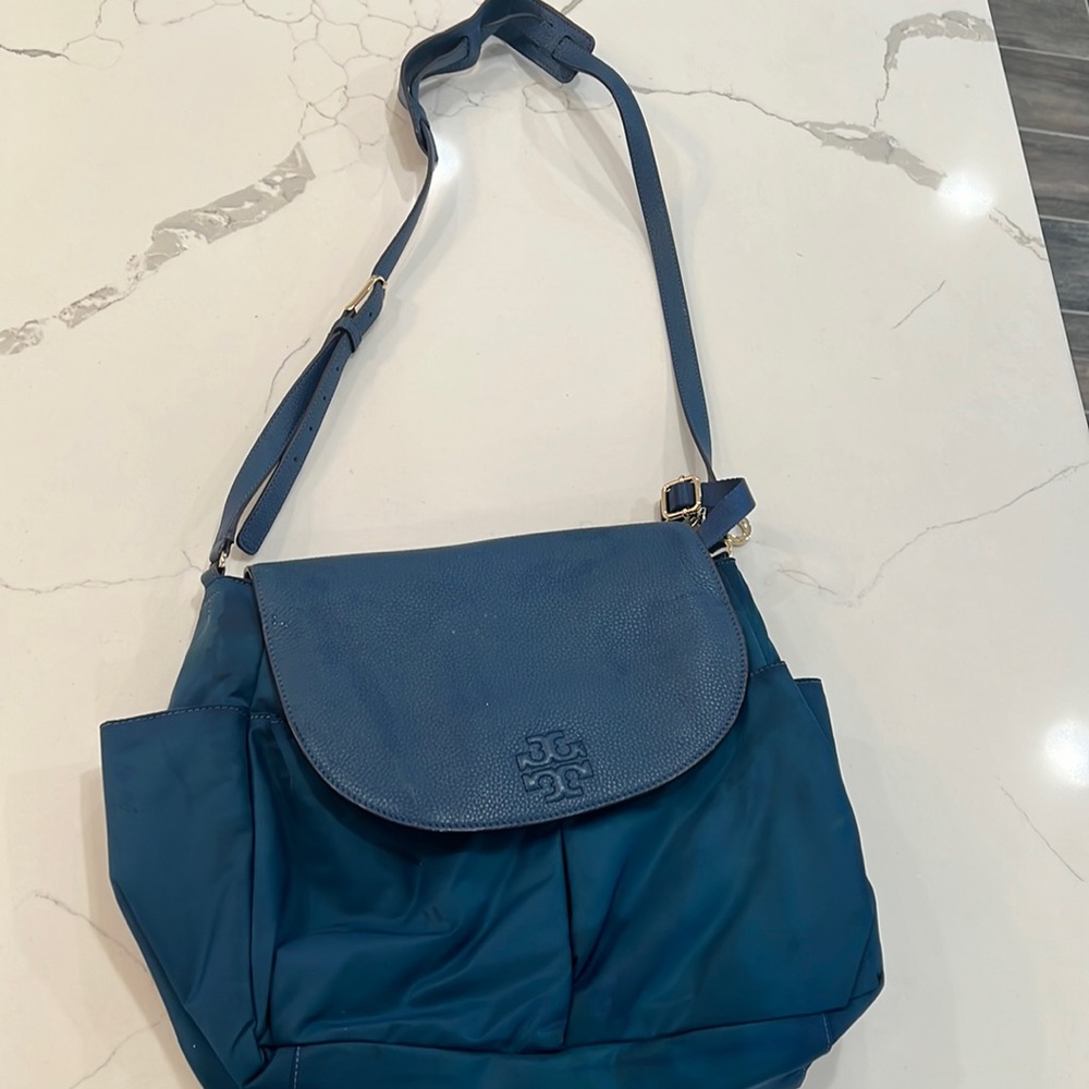 Tory Burch Navy Baby Bag